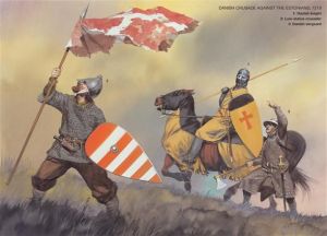 Angus McBride Painting of Danish Crusaders