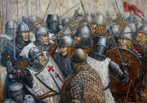 Arturas Slapsys Battle of the Saule Painting