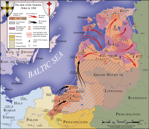 Map of Livonian and Prussian Crusades