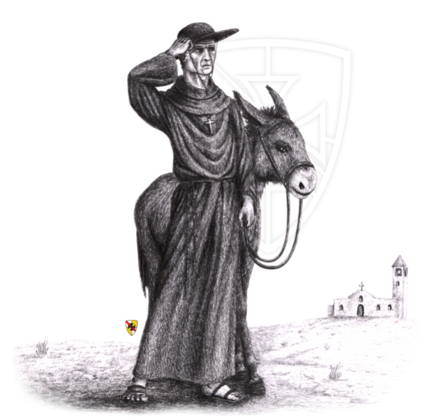 A Franciscan missionary in New Mexico around the 17th century. Drawn with graphite pencils.